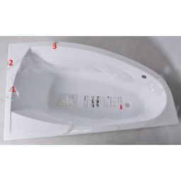 Outlet - Excellent Aquaria Comfort wanna narożna 160x100 cm prawa biała WAEX.AQP16WH