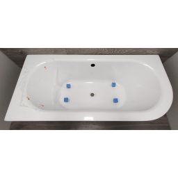 Outlet - Besco Avita wanna narożna 159,5x75 cm lewa biała #WAV-160-NL