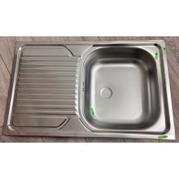 Outlet - Deante Tango zlewozmywak stalowy 80x50 cm nakładany stal dekor ZM53110