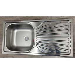 Outlet - Deante Techno zlewozmywak stalowy 86x43,5 cm wpuszczany stal satynowa ZMU011B