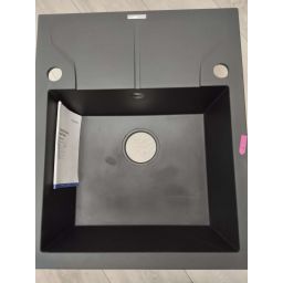 Outlet - Deante Andante zlewozmywak granitowy 59x49 cm wpuszczany czarny mat ZQNN11A