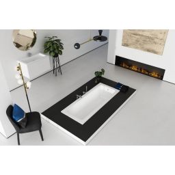 Schedline Fair Set wanna prostokątna 160x75 cm biała 3WSP.FS1P-16075