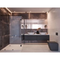 Ceramstic Granderoca Ferron Metalic płytka ścienno-podłogowa 160x80 cm ciemnoszary mat