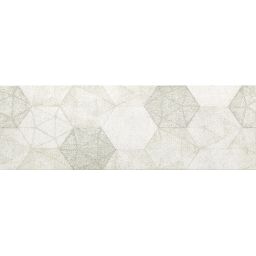 Ceramika Color Universal Hexagony dekor ścienny 25x75 cm biały połysk