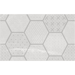 Ceramika Color Corda Geo dekor ścienny 25x40 cm szary połysk