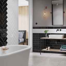 Opoczno Salsa White Glossy płytka ścienna 9,8x30 cm biały połysk