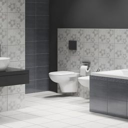 Cersanit Calvano white satin płytka podłogowa 42x42 cm biała satyna