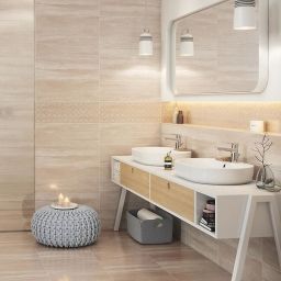 Cersanit Marble Room cream płytka ścienna 20x60 cm kremowy mat