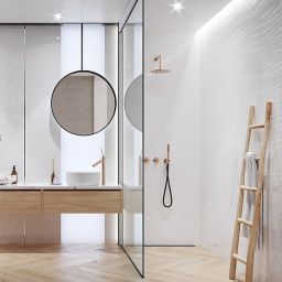 Cersanit Marinel white structure glossy płytka ścienna 20x60 cm STR biały połysk