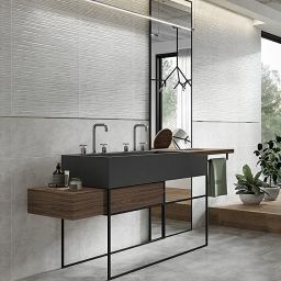 Opoczno Vidal white structure satin płytka ścienna 29,8x59,8 cm STR biały połysk