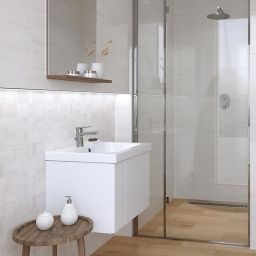 Cersanit Ondes PS606 cream glossy geo płytka ścienna 29,7x60 cm