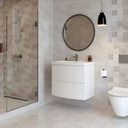 Cersanit Snowdrops light grey płytka podłogowa 42x42 cm