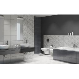 Cersanit Calvano white satin płytka podłogowa 42x42 cm biała satyna