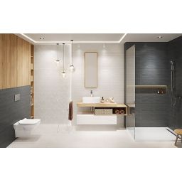 Cersanit Calvano white satin płytka podłogowa 42x42 cm biała satyna