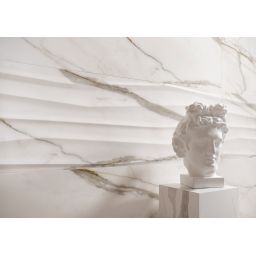 Opoczno Cosima white satin płytka ścienna 39,8x119,8 cm biały satynowy