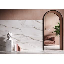 Opoczno Cosima white satin płytka ścienna 39,8x119,8 cm biały satynowy