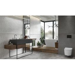 Opoczno Vidal white structure satin płytka ścienna 29,8x59,8 cm STR biały połysk