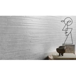 Opoczno Vidal white structure satin płytka ścienna 29,8x59,8 cm STR biały połysk