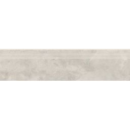 Opoczno Quenos White Steptread stopnica podłogowa 29,8x119,8 cm biały mat