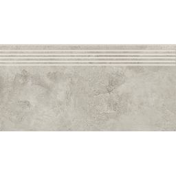 Opoczno Quenos Light Grey Steptread stopnica podłogowa 29,8x59,8 cm szary mat