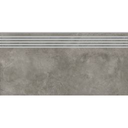 Opoczno Quenos Grey Steptread stopnica podłogowa 29,8x59,8 cm szary mat