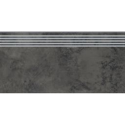 Opoczno Quenos Graphite Steptread stopnica podłogowa 29,8x59,8 cm szary mat