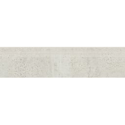 Opoczno Newstone White Steptread stopnica podłogowa 29,8x119,8 cm biały mat