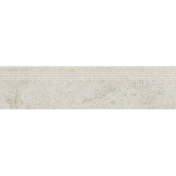 Opoczno Newstone White Steptread stopnica podłogowa 29,8x119,8 cm biały mat