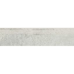 Opoczno Newstone Light Grey Steptread stopnica podłogowa 29,8x119,8 cm szary mat