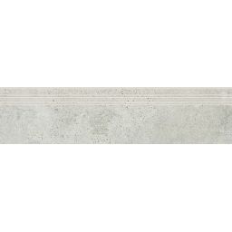 Opoczno Newstone Light Grey Steptread stopnica podłogowa 29,8x119,8 cm szary mat