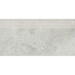 Opoczno Newstone Light Grey Steptread stopnica podłogowa 29,8x59,8 cm szary mat