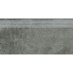Opoczno Newstone Graphite Steptread stopnica podłogowa 29,8x59,8 cm szary mat