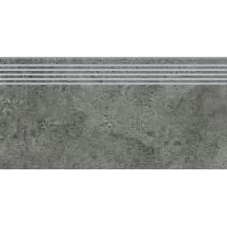 Opoczno Newstone Graphite Steptread stopnica podłogowa 29,8x59,8 cm szary mat