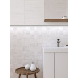 Cersanit Ondes PS606 cream glossy geo płytka ścienna 29,7x60 cm