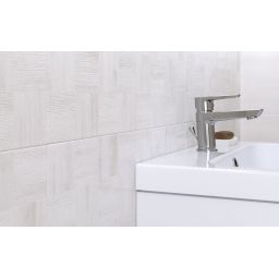 Cersanit Ondes PS606 cream glossy geo płytka ścienna 29,7x60 cm