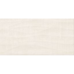 Cersanit Shiny Textile PS810 cream satin structure płytka ścienna 29,8x59,8 cm STR kremowy satynowy