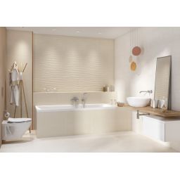 Cersanit Shiny Textile PS810 cream satin płytka ścienna 29,8x59,8 cm kremowy satynowy