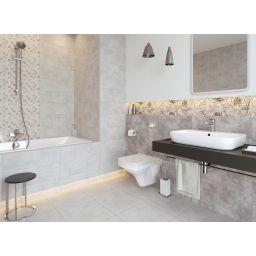 Cersanit Snowdrops inserto flowers dekor ścienny 20x60 cm