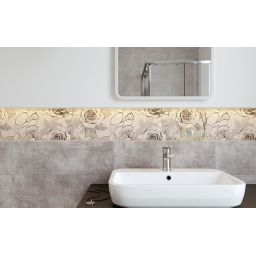 Cersanit Snowdrops inserto flowers dekor ścienny 20x60 cm