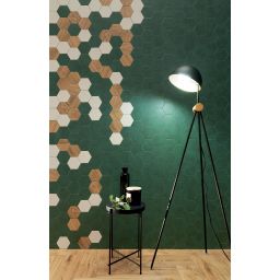 Domino Burano white hex płytka ścienna 11x12,5 cm