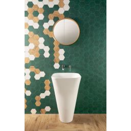 Domino Burano white hex płytka ścienna 11x12,5 cm