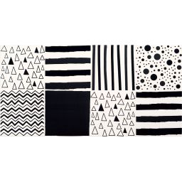 Domino Tibi dekor ścienny 60,8x30,8 cm biała-czarna