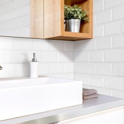 Fabresa Bevelled Blanco Biselado BX płytka ścienna 10x30 cm