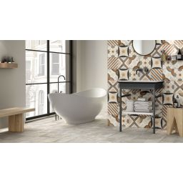 Mariner 900 Cementine 1 dekor ścienno-podłogowy 20x20 cm mix brązowy