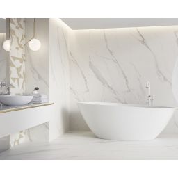 Paradyż Calacatta cokół podłogowy 9,8x59,8 cm biały mat