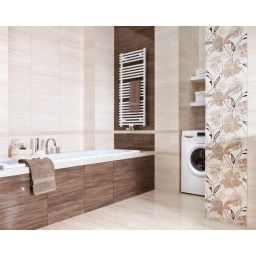 Paradyż Doppia listwa ścienna 4,8x40 cm beżowy/brązowy