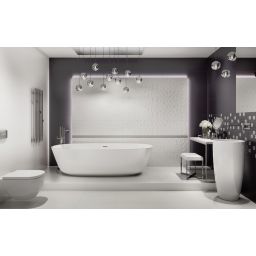 Paradyż Esten listwa ścienna 4,8x59,5 cm szklana srebrna