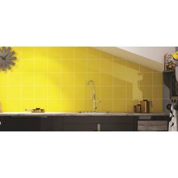 Paradyż Gamma płytka ścienna 19,8x19,8 cm żółty poler