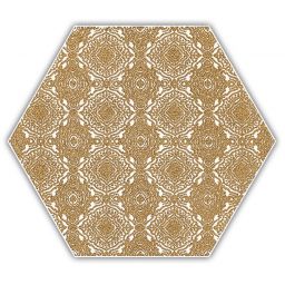 Paradyż Shiny Lines dekor ścienno-podłogowy 19,8x17,1 cm inserto motyw E złoty/biały mat