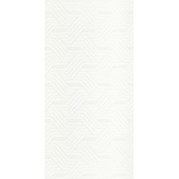 Paradyż Synergy płytka ścienna 30x60 cm inserto dekor biały połysk